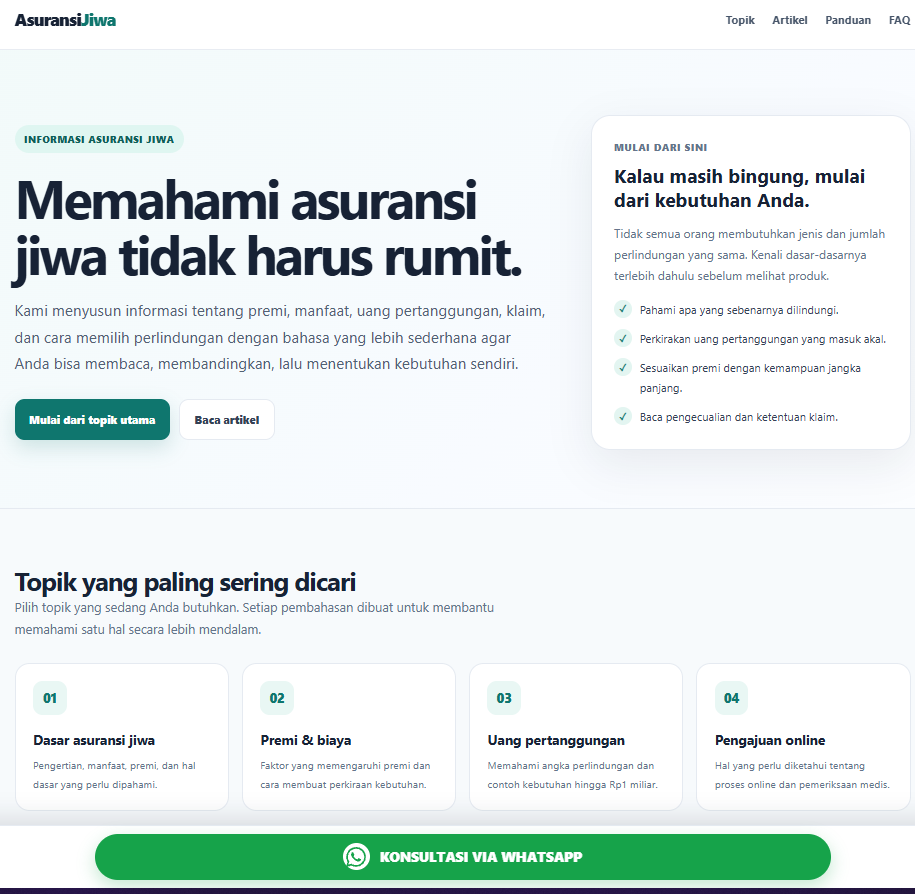 Contoh landing page